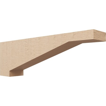 Ekena Millwork 6"W x 36"D x 12"H Thin Burlington Rough Cedar Woodgrain TimberThane Corbel, Primed Tan CORUR06X36X12BURRCPR